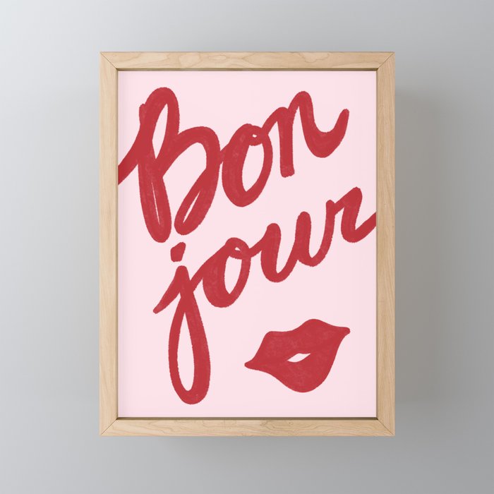 Bonjour  Mini Art Print Gallery Image 1