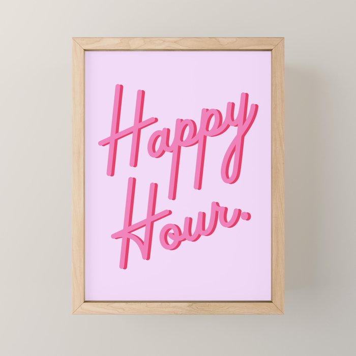 happy hour Mini Art Print Gallery Image 1