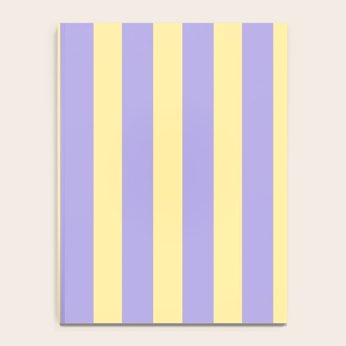 Pastel Stripe Pattern  Soft Yellow and Lavender Notebook Gallery Image 4