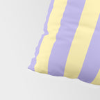 Pastel Stripe Pattern  Soft Yellow and Lavender Pillow Sham Gallery Image 4