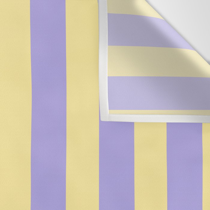 Pastel Stripe Pattern  Soft Yellow and Lavender Wall Tapestry Gallery Image 3