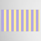 Pastel Stripe Pattern  Soft Yellow and Lavender Tablecloth Gallery Image 2