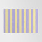 Pastel Stripe Pattern  Soft Yellow and Lavender Rug Gallery Image 2