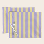 Pastel Stripe Pattern  Soft Yellow and Lavender Placemat Gallery Image 1