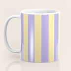 Pastel Stripe Pattern  Soft Yellow and Lavender Coffee Mug Gallery Image 3