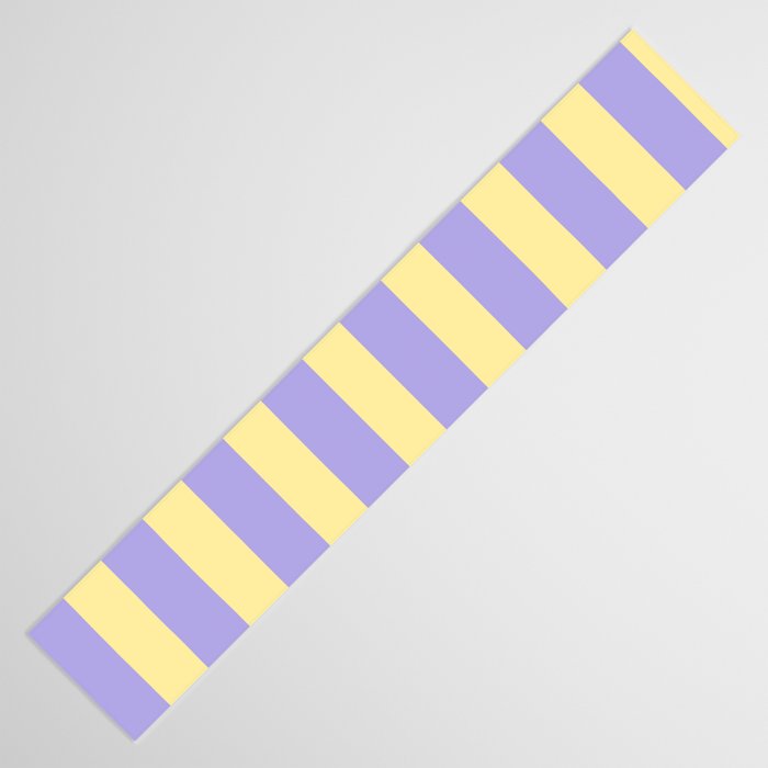 Pastel Stripe Pattern  Soft Yellow and Lavender Table Runner Gallery Image 3