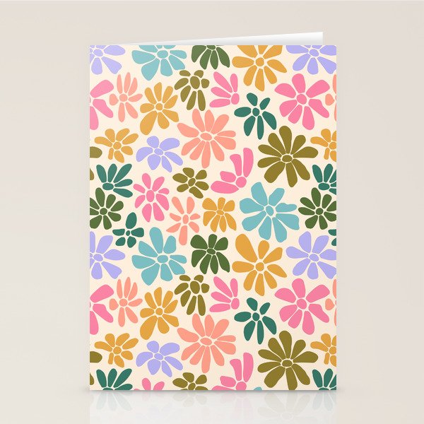 Retro Daisies - Rainbow Fun Stationery Card Gallery Image 2