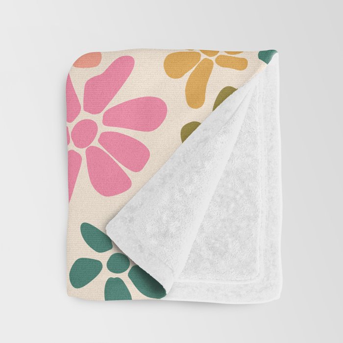 Retro Daisies - Rainbow Fun Throw Blanket Gallery Image 3