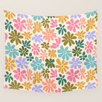 Retro Daisies - Rainbow Fun Wall Tapestry Gallery Image 4