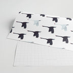 Flying Elegant Swan Pattern Wrapping Paper Gallery Image 2