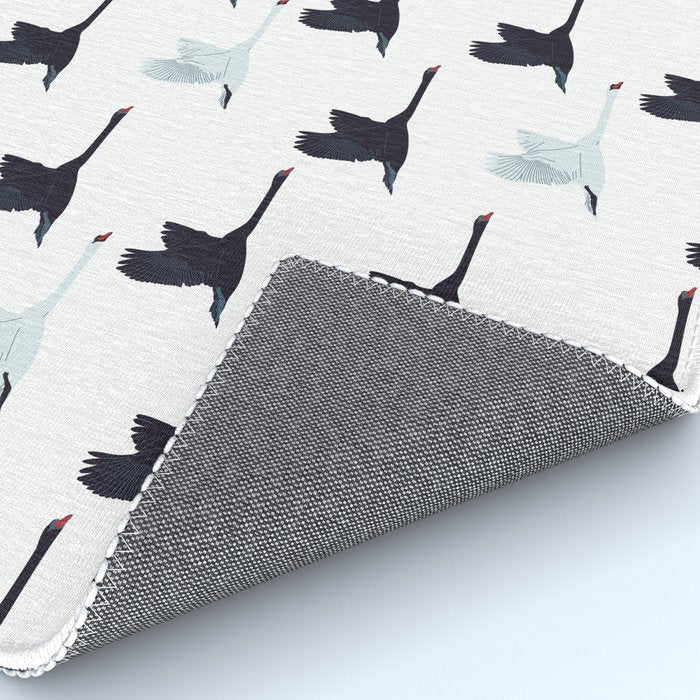 Flying Elegant Swan Pattern Rug Gallery Image 4
