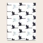 Flying Elegant Swan Pattern Notebook Gallery Image 4