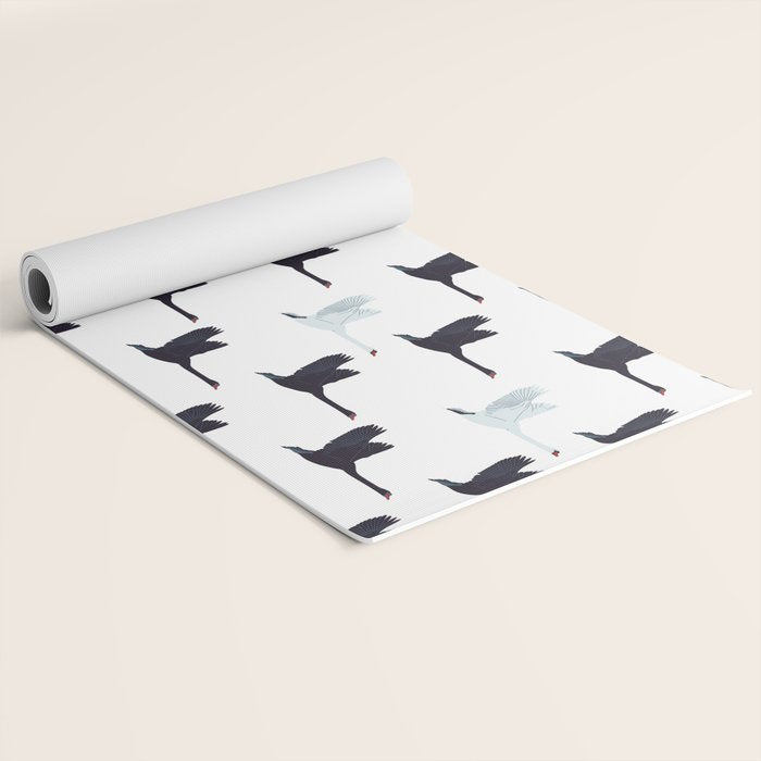 Flying Elegant Swan Pattern Yoga Mat Gallery Image 2