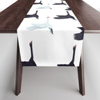 Flying Elegant Swan Pattern Table Runner Gallery Image 1