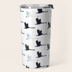 Flying Elegant Swan Pattern Travel Mug Gallery Image 2