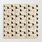 Flying Elegant Swan Pattern Wood Wall Art Gallery Image 1