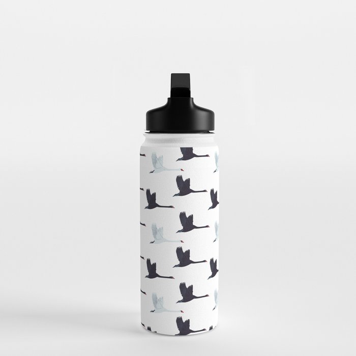 Flying Elegant Swan Pattern Water Bottle Gallery Image 3
