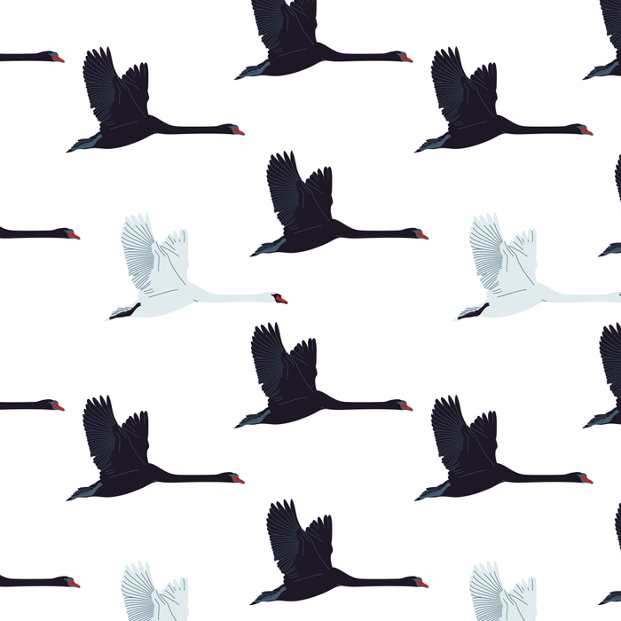 Flying Elegant Swan Pattern Coffee Mug Gallery Image 2