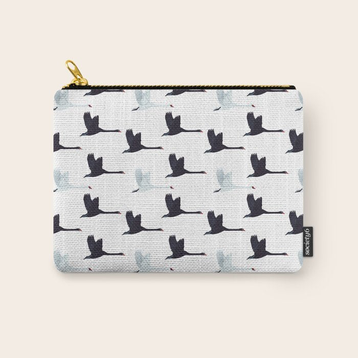 Flying Elegant Swan Pattern Carry All Pouch Gallery Image 1