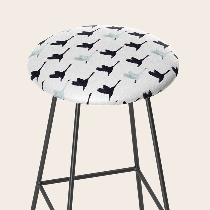 Flying Elegant Swan Pattern Stool Gallery Image 2