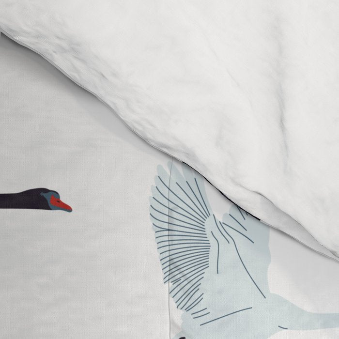 Flying Elegant Swan Pattern Comforter Gallery Image 4