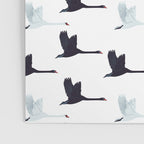 Flying Elegant Swan Pattern Poster Gallery Image 3