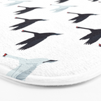 Flying Elegant Swan Pattern Bath Mat Gallery Image 3