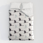 Flying Elegant Swan Pattern Duvet Cover Gallery Image 6