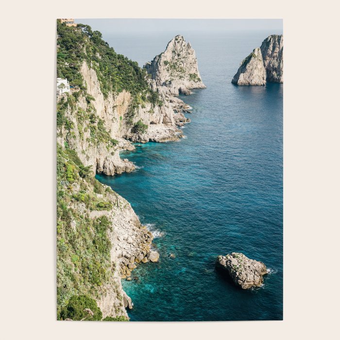 Coast of Capri | Italy coastal travel photography Poster Gallery Image 4