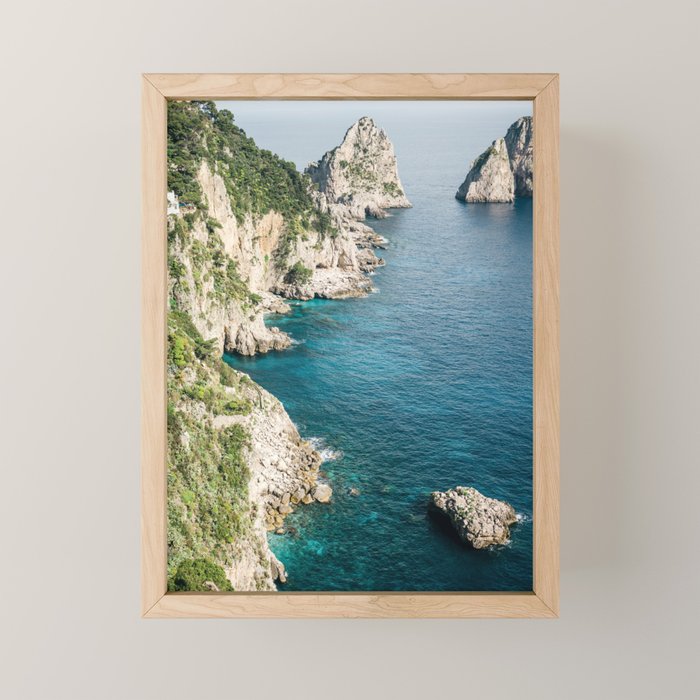 Coast of Capri | Italy coastal travel photography Mini Art Print Gallery Image 1