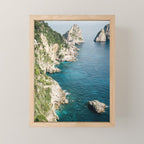 Coast of Capri | Italy coastal travel photography Mini Art Print Gallery Image 1