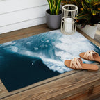 Surfers in Motion - Aerial Ocean Wave Photography Outdoor Rug Gallery Image 2