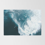 Surfers in Motion - Aerial Ocean Wave Photography Rug Gallery Image 2