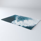 Surfers in Motion - Aerial Ocean Wave Photography Rug Gallery Image 3