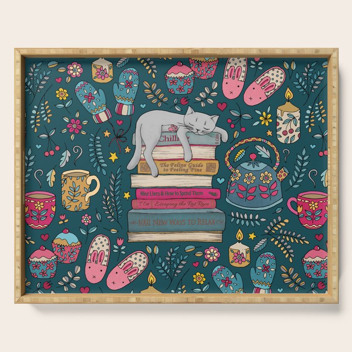 How to Hygge Like a Cat Serving Tray Gallery Image 1