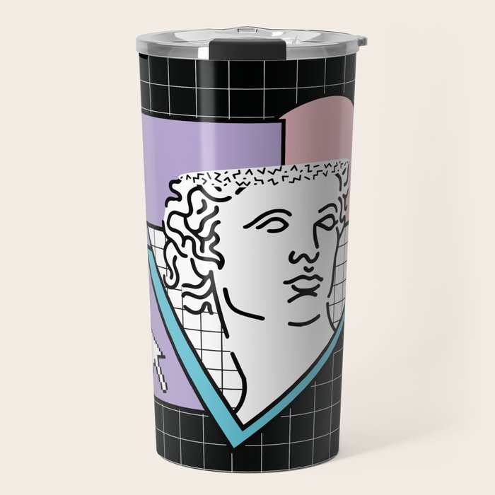 Apollo Vaporwave / greek god Travel Mug Gallery Image 1