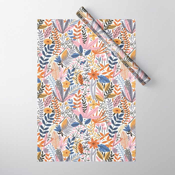 Colorful Jungle Garden Wrapping Paper Gallery Image 1