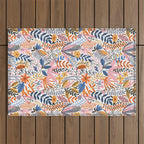 Colorful Jungle Garden Outdoor Rug Gallery Image 1