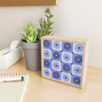 Checkered Daisies - Periwinkle Mini Art Print Gallery Image 2