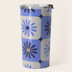Checkered Daisies - Periwinkle Travel Mug Gallery Image 2