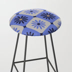 Checkered Daisies - Periwinkle Stool Gallery Image 2