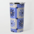 Checkered Daisies - Periwinkle Travel Mug Gallery Image 1