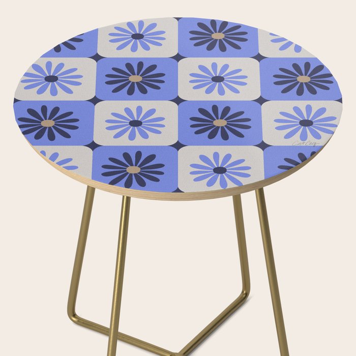Checkered Daisies - Periwinkle Side Table Gallery Image 2