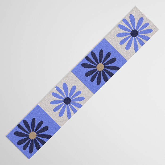 Checkered Daisies - Periwinkle Table Runner Gallery Image 3