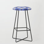 Checkered Daisies - Periwinkle Stool Gallery Image 1