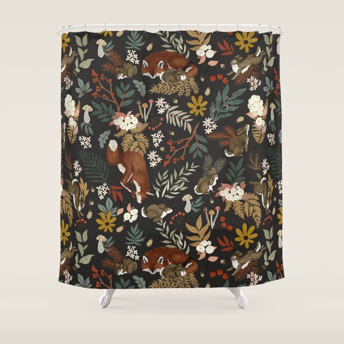 Animals winter wild nature 63B Shower Curtain Gallery Image 1