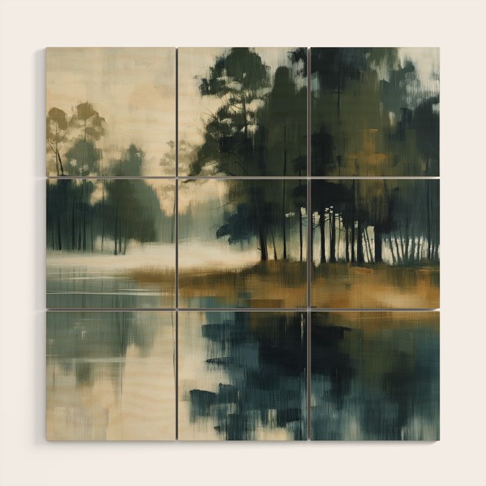 Country Lake II Wood Wall Art Gallery Image 1