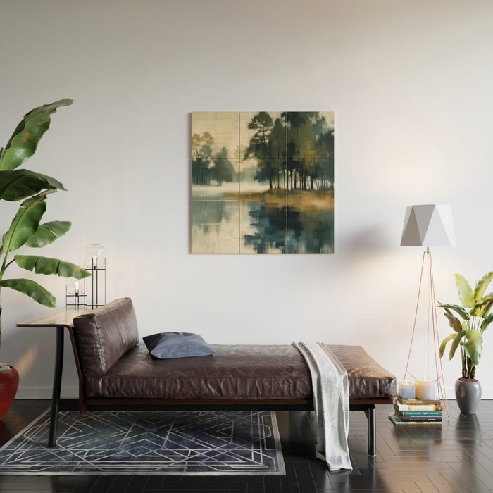 Country Lake II Wood Wall Art Gallery Image 2