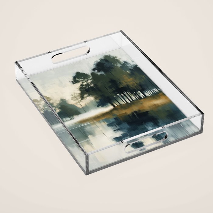 Country Lake II Acrylic Tray Gallery Image 1