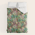 Multicolor Modern Floral Garden Duvet Cover Gallery Image 6